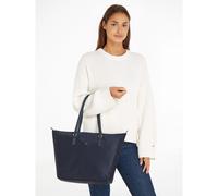 Tommy Hilfiger Bolso tote para llevar al hombro con cierre de cremallera. Color Azul
