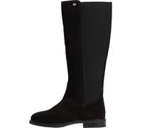 Tommy Hilfiger Botas altas Chelsea Fw0fw09574High de ante con bandera esmaltada para mujer, Black, 42 EU