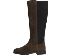 Tommy Hilfiger Botas altas Chelsea Fw0fw09574High de ante con bandera esmaltada para mujer, Marrón Fondant Brown, 41 EU