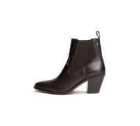 Tommy Hilfiger Botas bajas Western Chelsea de cuero para mujer Fw0fw09582, Marrón cepillado, 41 EU