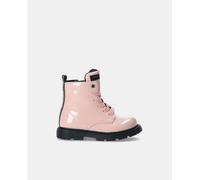 Tommy Hilfiger Botas de bebé niña en rosa efecto charol con cordones y cremallera lateral. Rosa 20