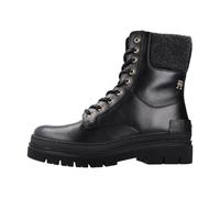 Tommy Hilfiger - Botas de cuero afelpado - Shoes - Mujer - Negro - 38 EU -