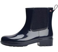 Tommy Hilfiger Botas de goma Mujer Hardware Rainboot brillantes, Azul (Space Blue), 37