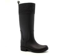 Tommy Hilfiger Botas de Lluvia Mujer Rubber Long Boot Impermeables, Negro (Black), 36 EU