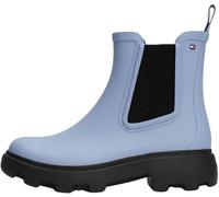 Tommy Hilfiger Botas de lluvia Mujer Rubber Rainboot con tacón de plataforma, Azul (Brisk Blue), 38