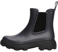 Tommy Hilfiger Botas de lluvia Mujer Rubber Rainboot con tacón de plataforma, Azul (Space Blue), 40