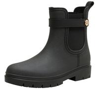 Tommy Hilfiger Botas de Lluvia Mujer Rubberised Rainboot Impermeables, Negro (Black), 36 EU