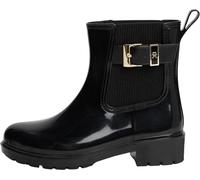Tommy Hilfiger Botas de lluvia para mujer con hebilla brillante Fw0fw09543, Black, 39 EU