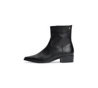 Tommy Hilfiger Botines de cuero para mujer con cremallera W Fw0fw09921 Botas bajas, Black, 41 EU