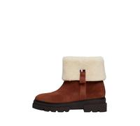 Tommy Hilfiger Botas enrollables de gamuza sintética para mujer Fw0fw08158 Mid, Marrón coñac marrón, 40 EU