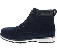 Tommy Hilfiger Botas Hombre Corporate Outdoor Suede Boot de Piel, Azul (Desert Sky), 40 EU