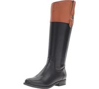 Tommy Hilfiger Botas Shano para mujer, Negro/Bronceado, 38 EU