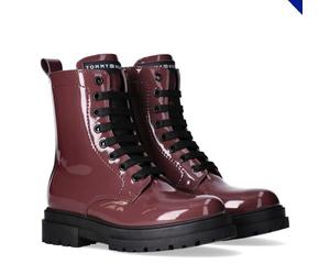 Tommy Hilfiger, Botín cierre con cremallera y cordones para niñas, Kessy, Bordeaux, 30