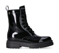 Tommy Hilfiger, Botín cierre con cremallera y cordones para niñas, Kessy, Negro, 33