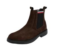 Tommy Hilfiger Botines Chelsea Hombre de ante, Marrón (Cocoa), 40