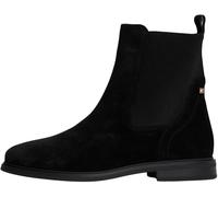 Tommy Hilfiger Botines Chelsea Mujer Flag de ante, Negro (Black), 38