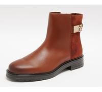 Tommy Hilfiger Botines de caña baja Mujer de piel, Marrón (Cognac Brown), 41 EU