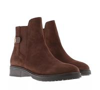 Tommy Hilfiger Botines de para Mujer Th Suede Flat Boot de Ante, Chocolate, 36 Eu
