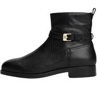 Tommy Hilfiger Botines Mujer Buckle Riding de piel, Negro (Black), 36
