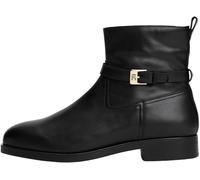Tommy Hilfiger Botines Mujer Buckle Riding de piel, Negro (Black), 38