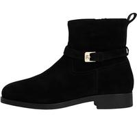 Tommy Hilfiger Botines Mujer Buckle Riding Suede de ante, Negro (Black), 42