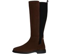 Tommy Hilfiger Botines Mujer Flag Long de ante, Marrón (Legacy Brown), 41