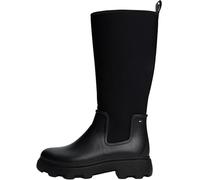 Tommy Hilfiger Botines Mujer Flag Long Warm Lining Botas de lluvia, Negro (Black), 41