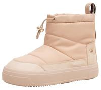 Tommy Hilfiger Botines Mujer Flag Nylon Mini Snowboot con Plataforma, Beige (Misty Blush), 40 EU