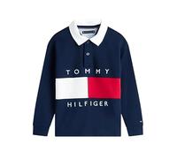 Tommy Hilfiger Boys Heritage Flag Jersey Polo LS KB0KB10354 Blue (Dark Night Navy) 14 Years