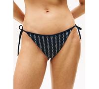Tommy Hilfiger Braga bikini estampada con lazada. Azul marino 34/XS