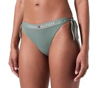 Tommy Hilfiger Braguita de Bikini para Mujer Side Tie Cheeky Bikini para Anudar en los Laterales, Multicolor (Stonewash Green), L