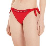 Tommy Hilfiger Braguita de Bikini para Mujer Side Tie Cheeky Bikini para Anudar en los Laterales, Rojo (Primary Red), XL