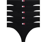 Tommy Hilfiger Braguitas Pack de 5 Mujer Flag con Logotipo, Multicolor (Black/Black/Black/Black/Black), XS
