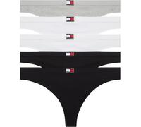 Tommy Hilfiger Braguitas Pack de 5 Mujer Flag con Logotipo, Multicolor (Grey/White/White/Black/Black), L