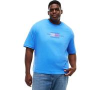 Tommy Hilfiger BT-Script Flag tee-b Mw0mw45120 Camiseta S/S, Azul (Hechizo Azul), 3XL Plus Hombre