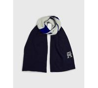 Tommy Hilfiger Bufanda de niño de punto con emblema TH bordado. Azul