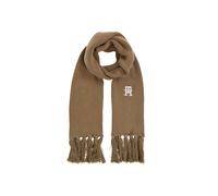 Tommy Hilfiger Bufanda de niño de punto con emblema TH bordado. Verde