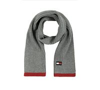 Tommy Hilfiger Bufanda de punto para hombre, Gris jaspeado, talla única