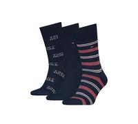 Tommy Hilfiger Caja regalo pack de 3 calcetines clásicos de hombre. Azul 39-42