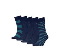 Tommy Hilfiger Caja regalo pack de 5 calcetines clásicos de hombre. Azul 39-42