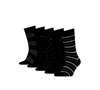 Tommy Hilfiger Caja regalo pack de 5 calcetines clásicos de hombre. Negro 39-42