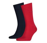 Tommy Hilfiger Calcetines para hombre TH Men Sock Classic 2P (juego de 2), rojo y rojo, 39-42 EU, Rojo Rojo, 39-42