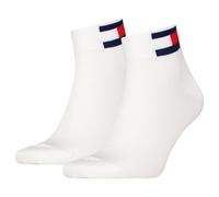 Tommy Hilfiger Quarter Calcetines, Blanco, 39/42 (Pack de 2) Unisex