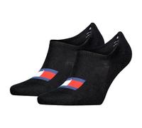 Tommy Hilfiger Footie Calcetines, Black, 39/42 (Pack de 2) Unisex