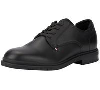 Tommy Hilfiger Calzado Derby Hombre Flexible Leather de Piel Granulada, Negro (Black), 44 EU