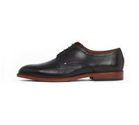 Tommy Hilfiger Calzado Derby Hombre Thunit Leather con puntera redonda, Negro (Black), 44