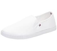 Tommy Hilfiger Calzado Mujer Canvas Slip-On Sneaker Mocasín, Blanco (White), 37