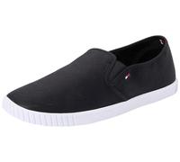 Tommy Hilfiger Calzado Mujer Canvas Slip-On Sneaker Mocasín, Schwarz (Negro), 36