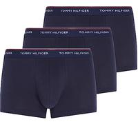 Tommy Hilfiger Calzoncillo bóxer Pack de 3 Hombre Low Rise Trunks de algodón, Azul (Peacoat), S