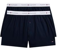 Tommy Hilfiger Calzoncillos Bóxer Hombre Pack de 2 Woven Boxer de Algodón, Azul (Desert Sky/Desert Sky), M